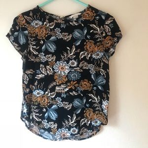 Cute navy and orange floral shirt from H&M